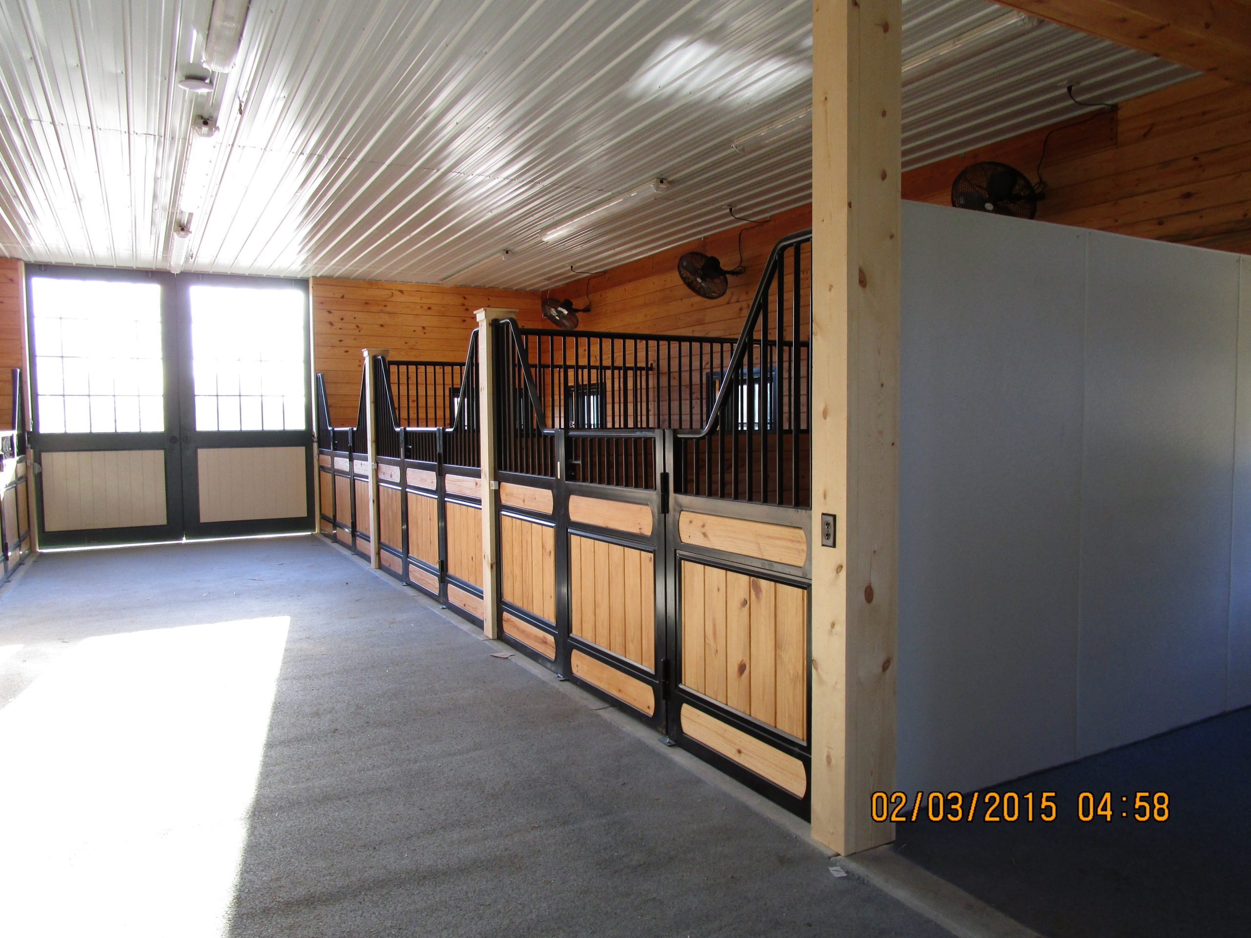 Euro stall fronts with trim strips