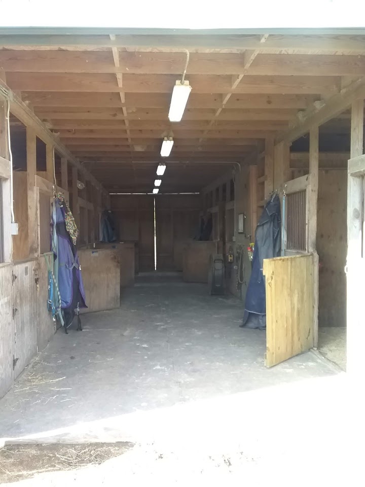 Horse barn aisle before renovation VA