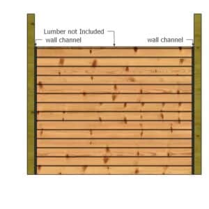 8 Foot Steel Wall Channels for 1.5 Inch Thick Boards